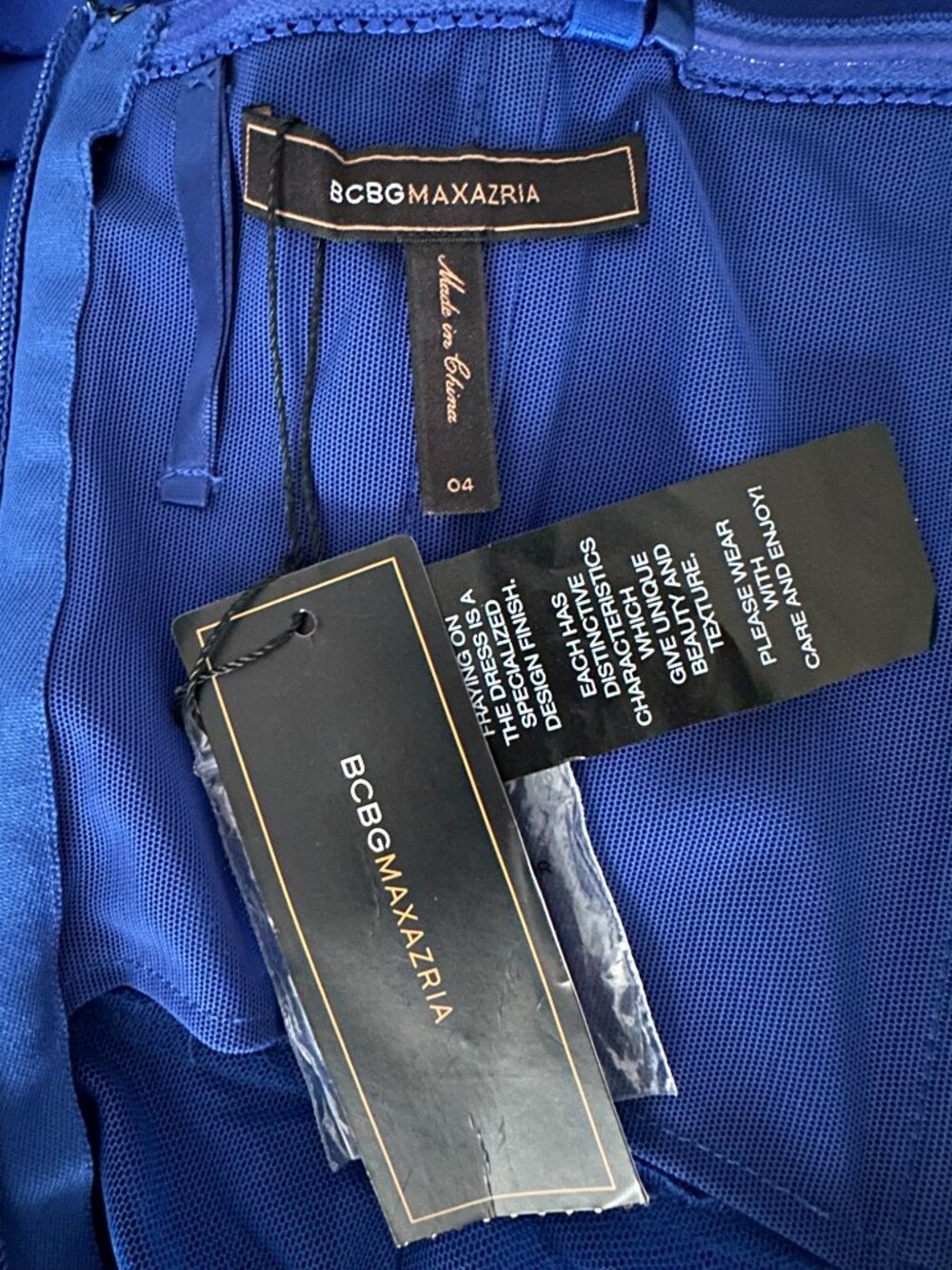 π BCBGMaxAzria Royal Blue Formal Gown β Size 4 β NWT - Brand New - Picture 2 of 3
